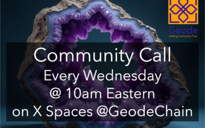 Geode Community Calls Now WEEKLY On X Spaces @GeodeChain!