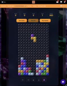 Matching gems and clearing rows in GEMS