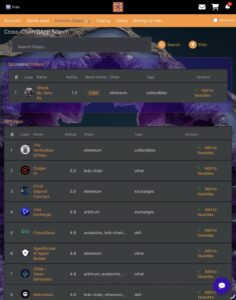 Searching dApps across chains in Geode Cross-Chain dApp Search