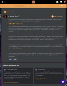 Detailed data for a single dApp