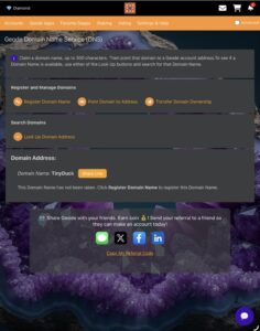 Searching for a domain in Geode DNS