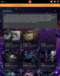 The Geode Gaming arcade page