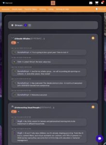 A group chat in Geode Private Messaging