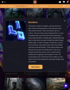The Numbers start screen