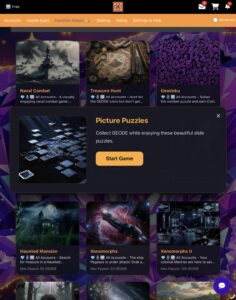 The Picture Puzzles start screen